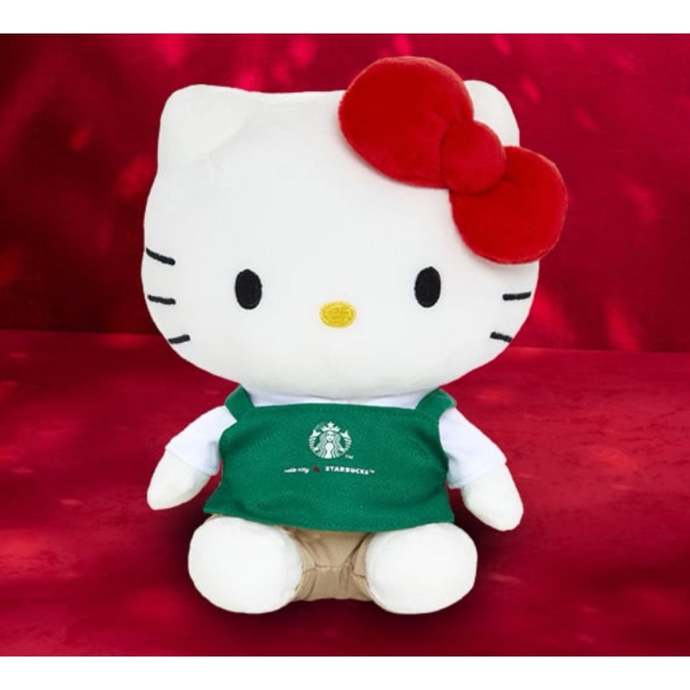 Starbucks x Hello Kitty LIMITED EDITION Barista Boxed Plush Doll 2025 - Picture 6 of 6
